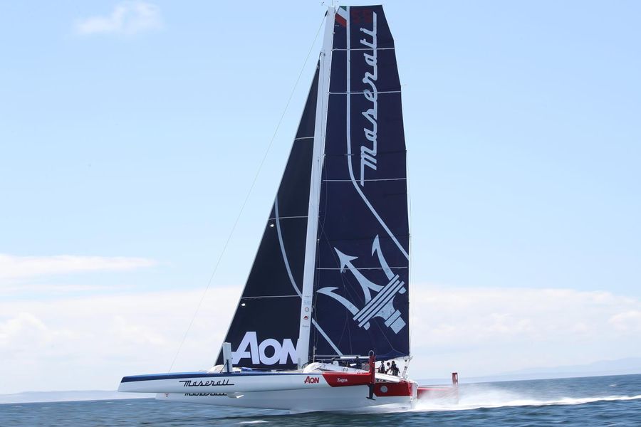 Giovanni Soldini and crew of Maserati Multi 70 in Malta for Rolex Middle Sea Race